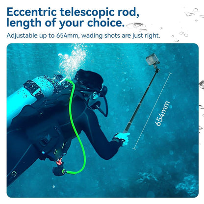 TELESIN Waterproof Selfie Stick With 360 Degree Ball Head For GoPro DJI Osmo, 24011401
