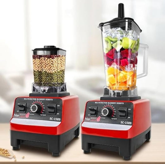 Commercial Grade 4500W Blender | 2-in-1 Juicer & Mixer | Heavy Duty Smoothie Maker & Grinder | Stainless Steel Blades | Dishwasher Safe | High-Powered Kitchen Blender
