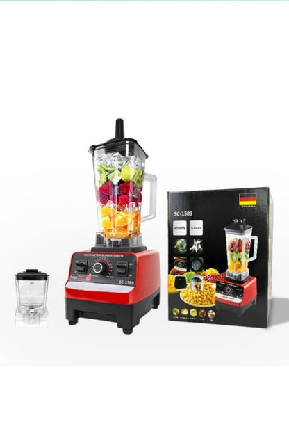 Commercial Grade 4500W Blender | 2-in-1 Juicer & Mixer | Heavy Duty Smoothie Maker & Grinder | Stainless Steel Blades | Dishwasher Safe | High-Powered Kitchen Blender